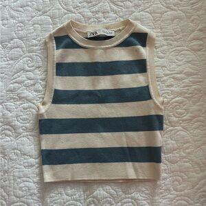 Blue & White striped Tank